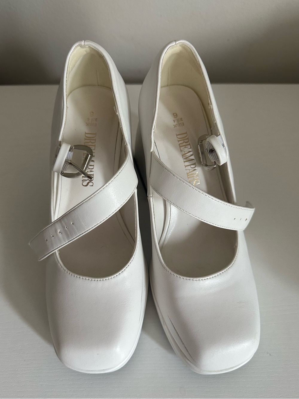 White Heel Pump - Classic Women's Shoe - Picture 3 of 6